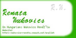 renata wukovics business card